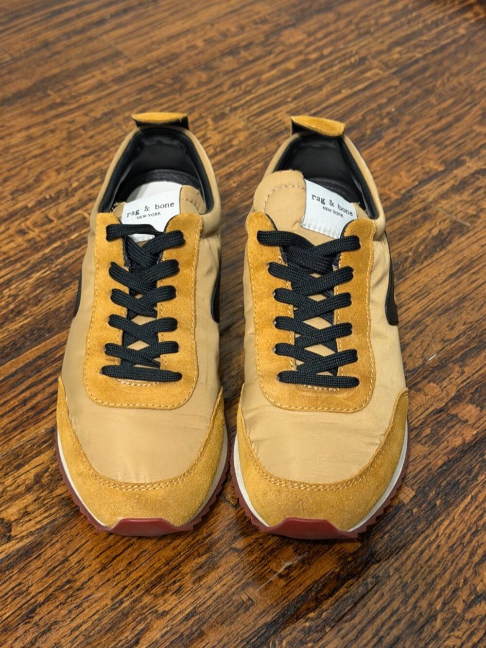 Rag & Bone Retro Runner Sneakers in Mustard - Women's Size 8 - Picture 6 of 13
